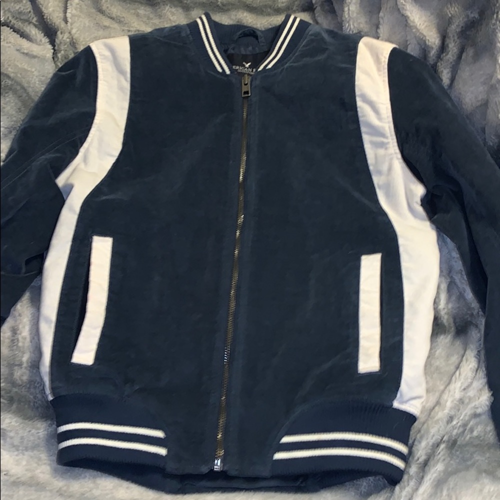 American Eagle Suede Bomber Jacket - image 5